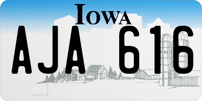 IA license plate AJA616