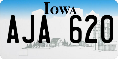 IA license plate AJA620