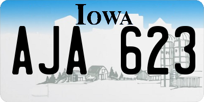 IA license plate AJA623
