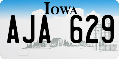 IA license plate AJA629