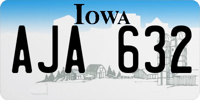 IA license plate AJA632