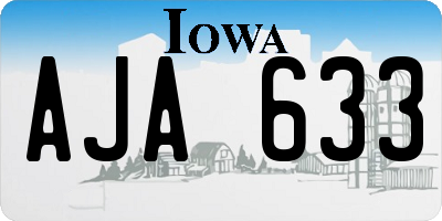 IA license plate AJA633