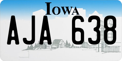 IA license plate AJA638