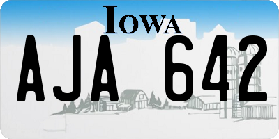 IA license plate AJA642