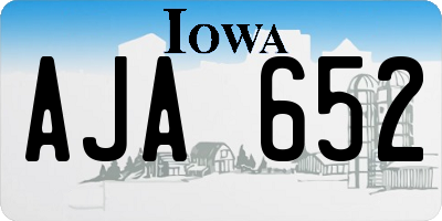 IA license plate AJA652