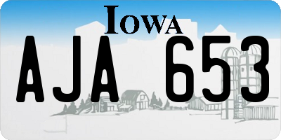 IA license plate AJA653