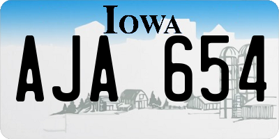 IA license plate AJA654