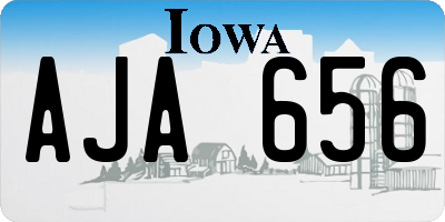 IA license plate AJA656