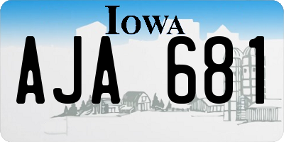 IA license plate AJA681