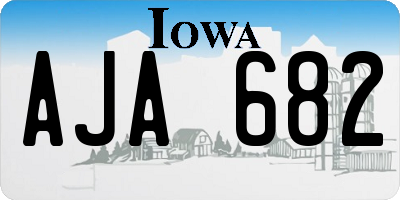 IA license plate AJA682