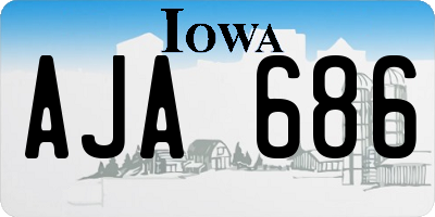 IA license plate AJA686