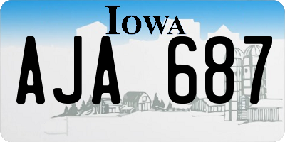 IA license plate AJA687
