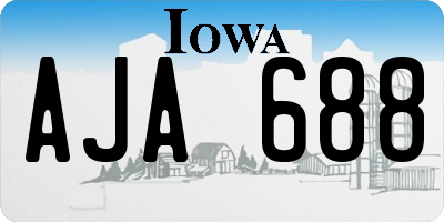 IA license plate AJA688