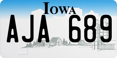 IA license plate AJA689