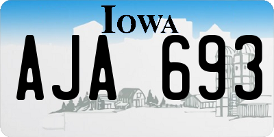 IA license plate AJA693