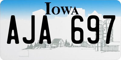 IA license plate AJA697