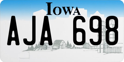 IA license plate AJA698