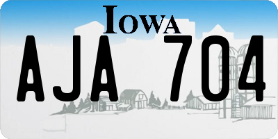 IA license plate AJA704