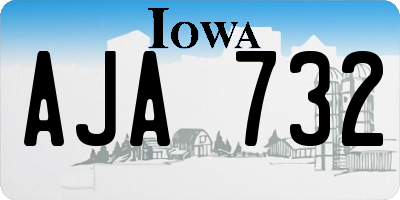 IA license plate AJA732