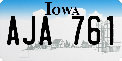 IA license plate AJA761