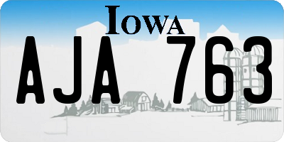 IA license plate AJA763