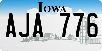 IA license plate AJA776