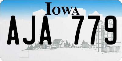 IA license plate AJA779