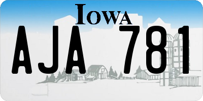 IA license plate AJA781