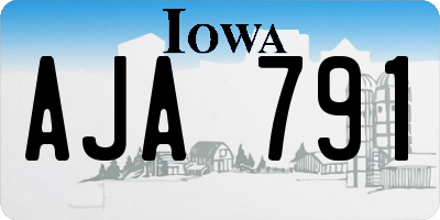 IA license plate AJA791