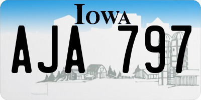 IA license plate AJA797