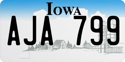 IA license plate AJA799
