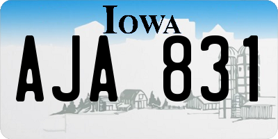 IA license plate AJA831