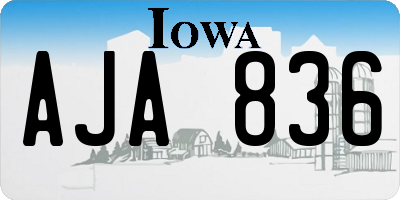 IA license plate AJA836