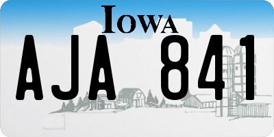 IA license plate AJA841