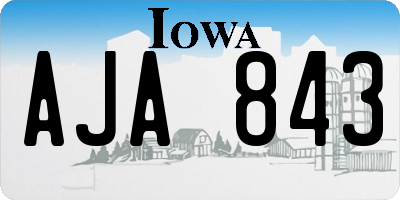 IA license plate AJA843