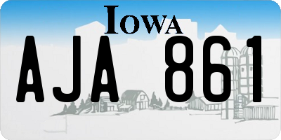 IA license plate AJA861