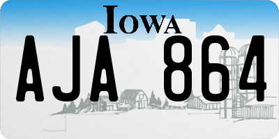 IA license plate AJA864