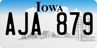 IA license plate AJA879
