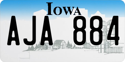 IA license plate AJA884
