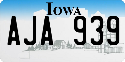 IA license plate AJA939