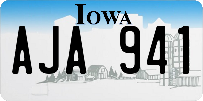 IA license plate AJA941