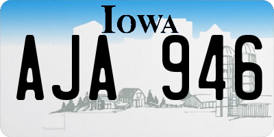 IA license plate AJA946