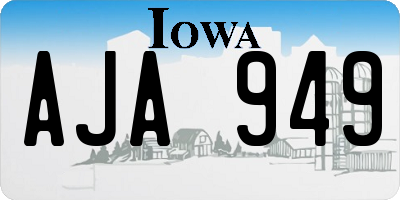 IA license plate AJA949