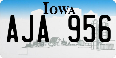 IA license plate AJA956