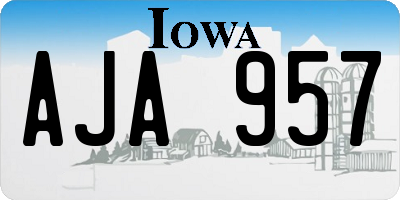 IA license plate AJA957