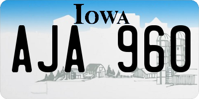 IA license plate AJA960
