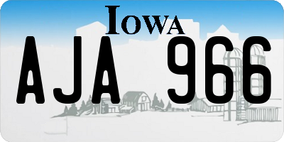 IA license plate AJA966