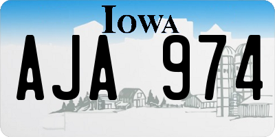 IA license plate AJA974