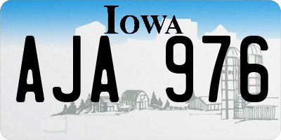 IA license plate AJA976