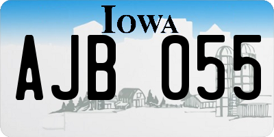 IA license plate AJB055